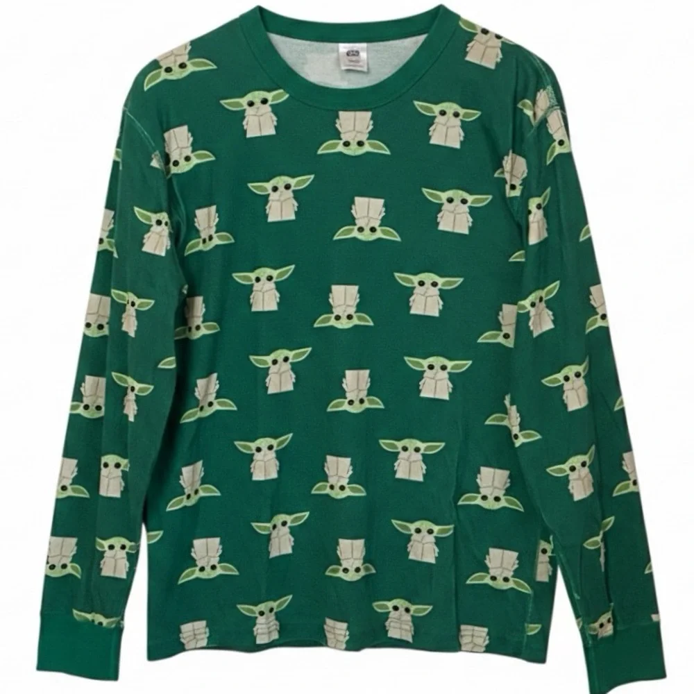 Hanna Andersson‎ Star Wars Grogu Baby Yoda Organic Cotton Pajamas Green Large